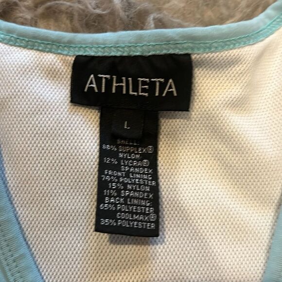 Athleta vintage light blue vneck athletic tank top size large - Picture 4 of 6